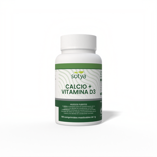 Calcio + Vitamina D3 100 comprimidos de 1g