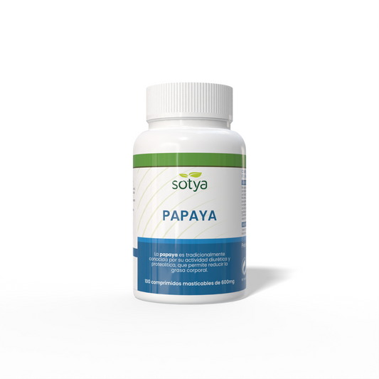 Papaya 100 Comprimidos masticables de 600mg