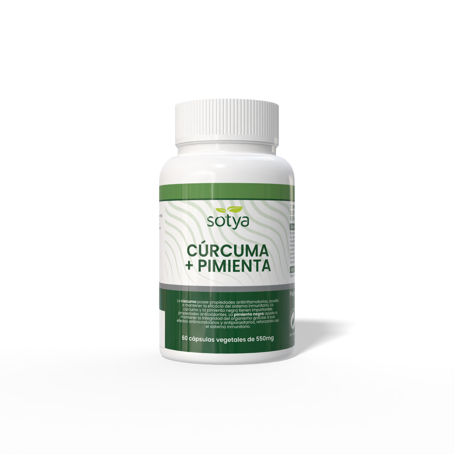 Curcuma + Pimienta 550mg 60 cápsulas vegetales