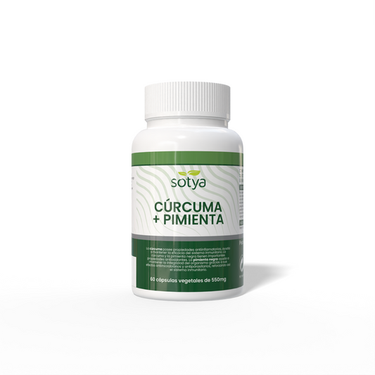 Curcuma + Pimienta 550mg 60 cápsulas vegetales
