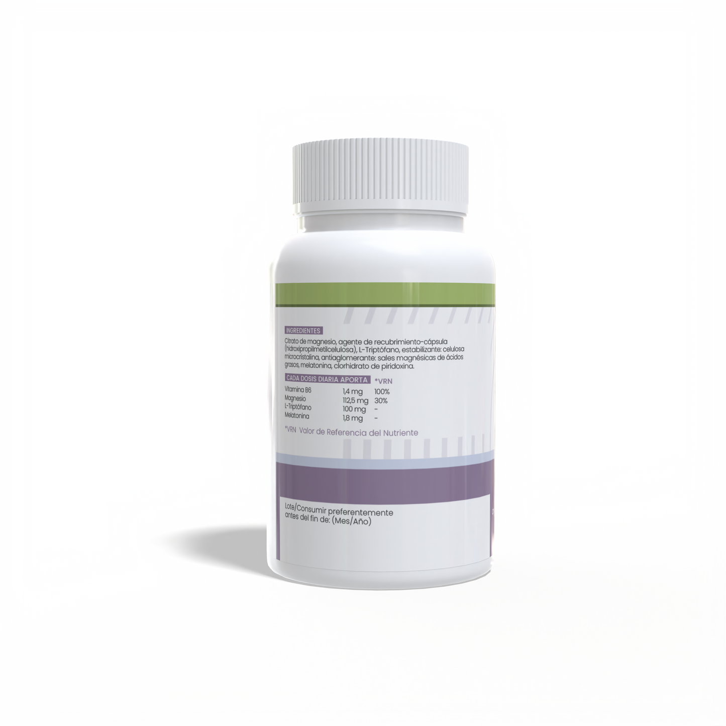 Melatonin Complex Magnesium + L-Tryptophan + Vitamin B6 60 vegetable capsules of 550 mg