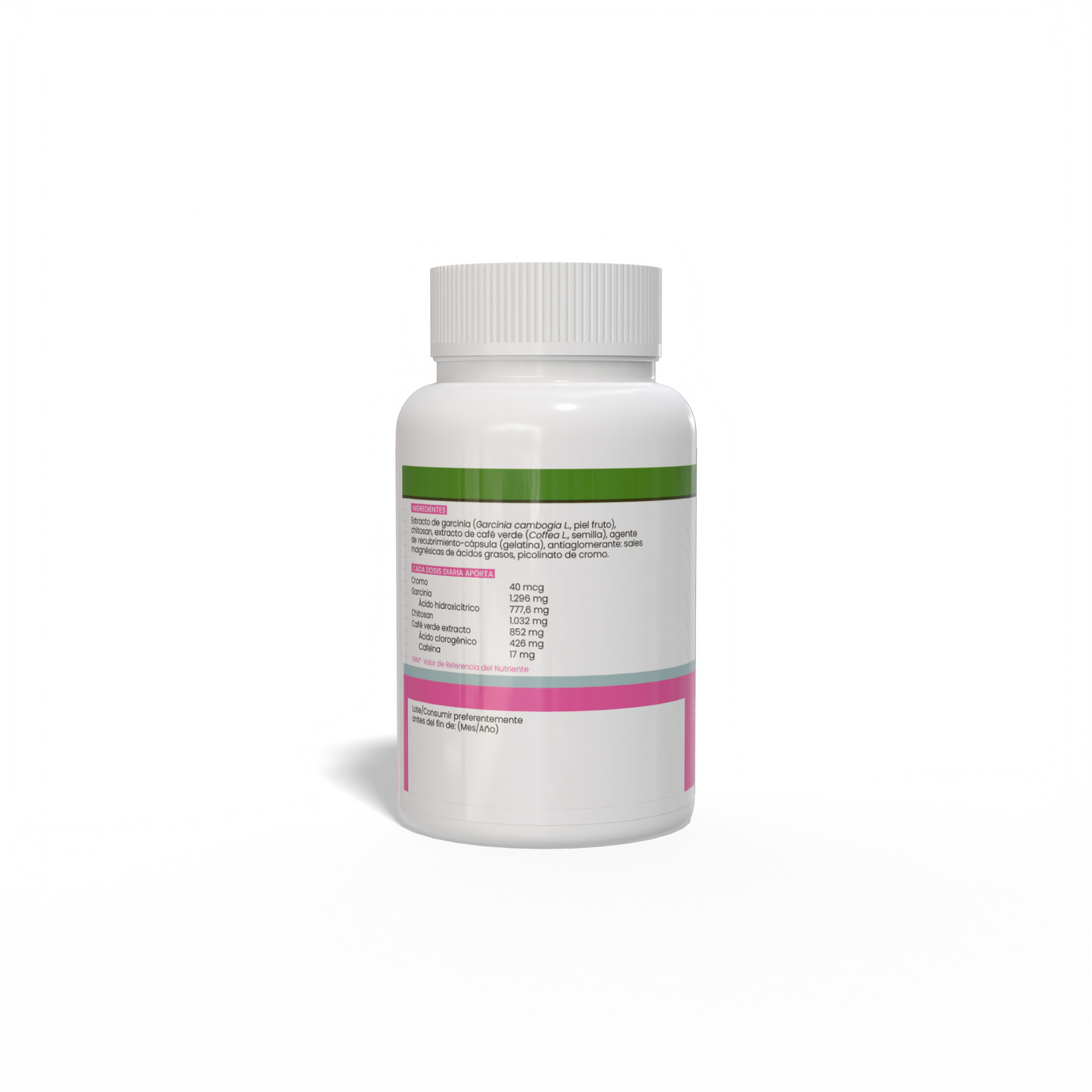 Café Verde con Garcinia, Chitosán y Cromo 90 cápsulas de 650mg