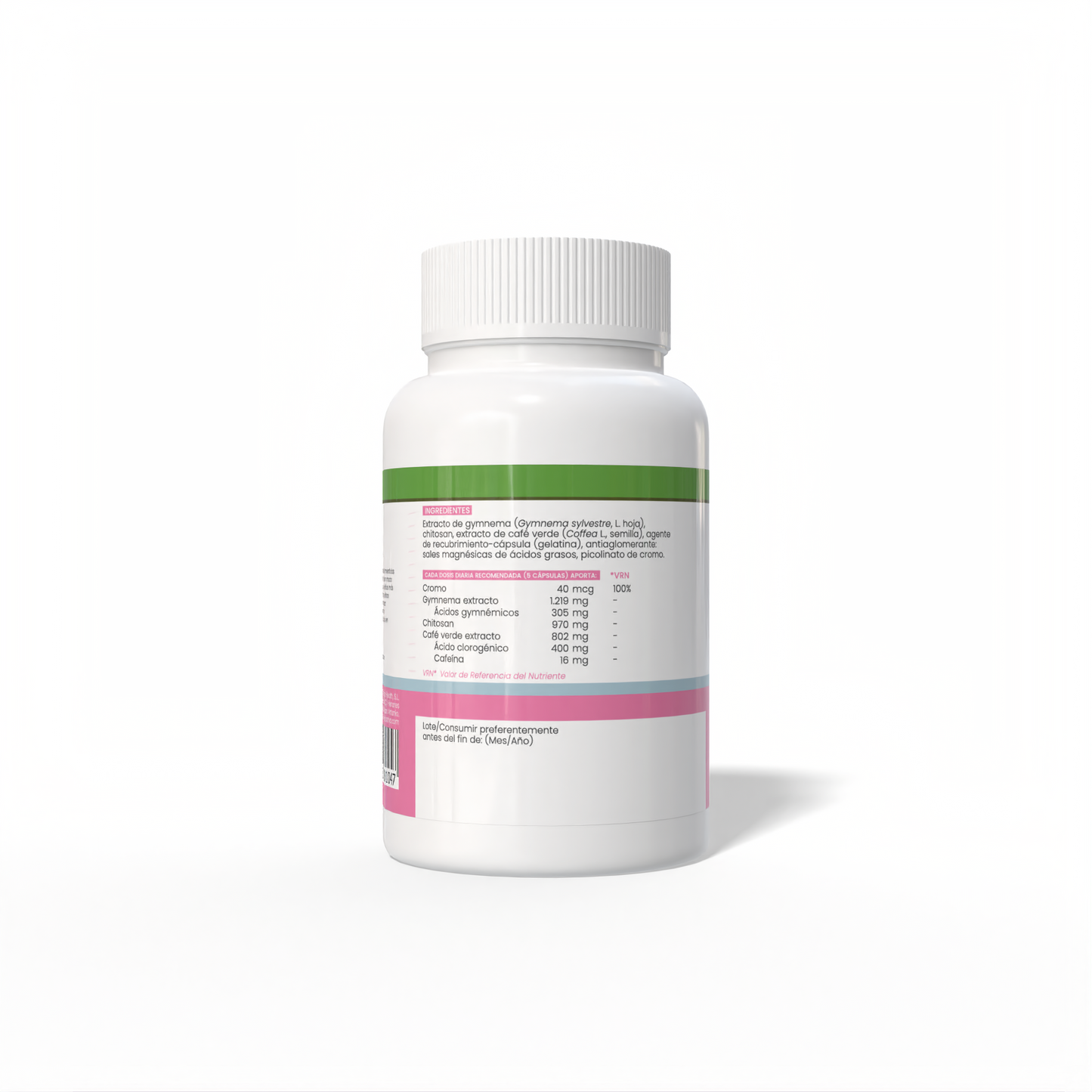 Café Verde con Gymnema, Chitosan y Cromo 90 cápsulas de 720 mg