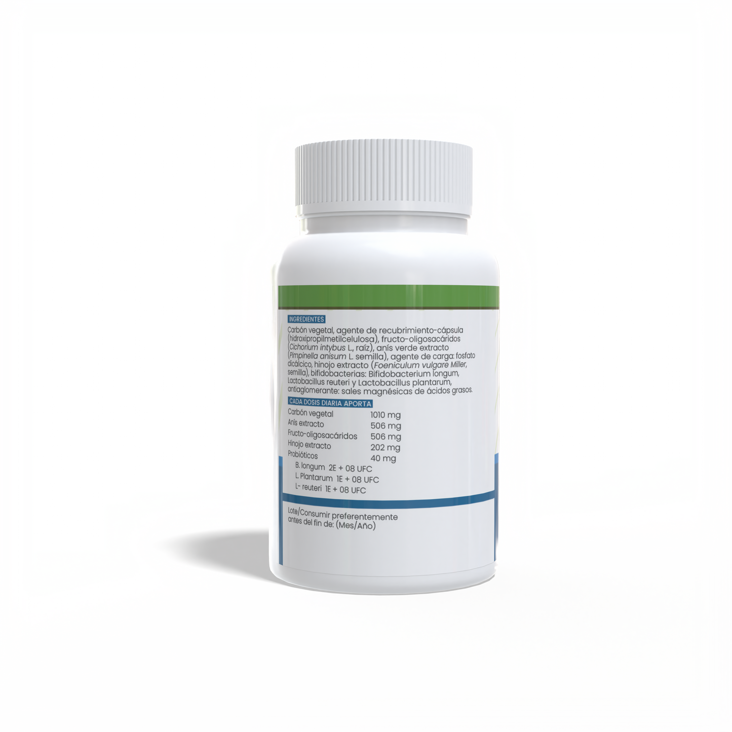 Carbón probiótico 90 cápsulas vegetales de 550mg