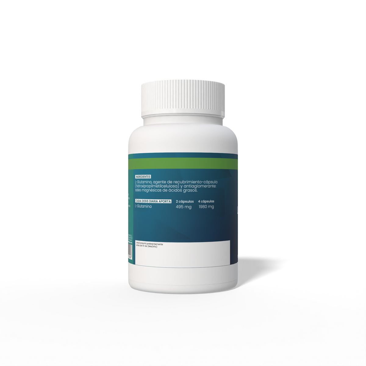 L-Glutamina 120 cápsulas vegetales de 600mg