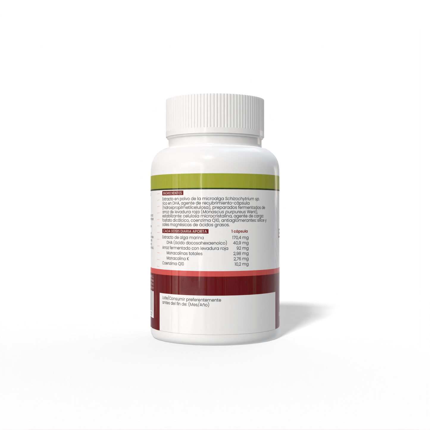 Red Yeast Rice + Q10 + DHA 60 vegetable capsules of 550mg