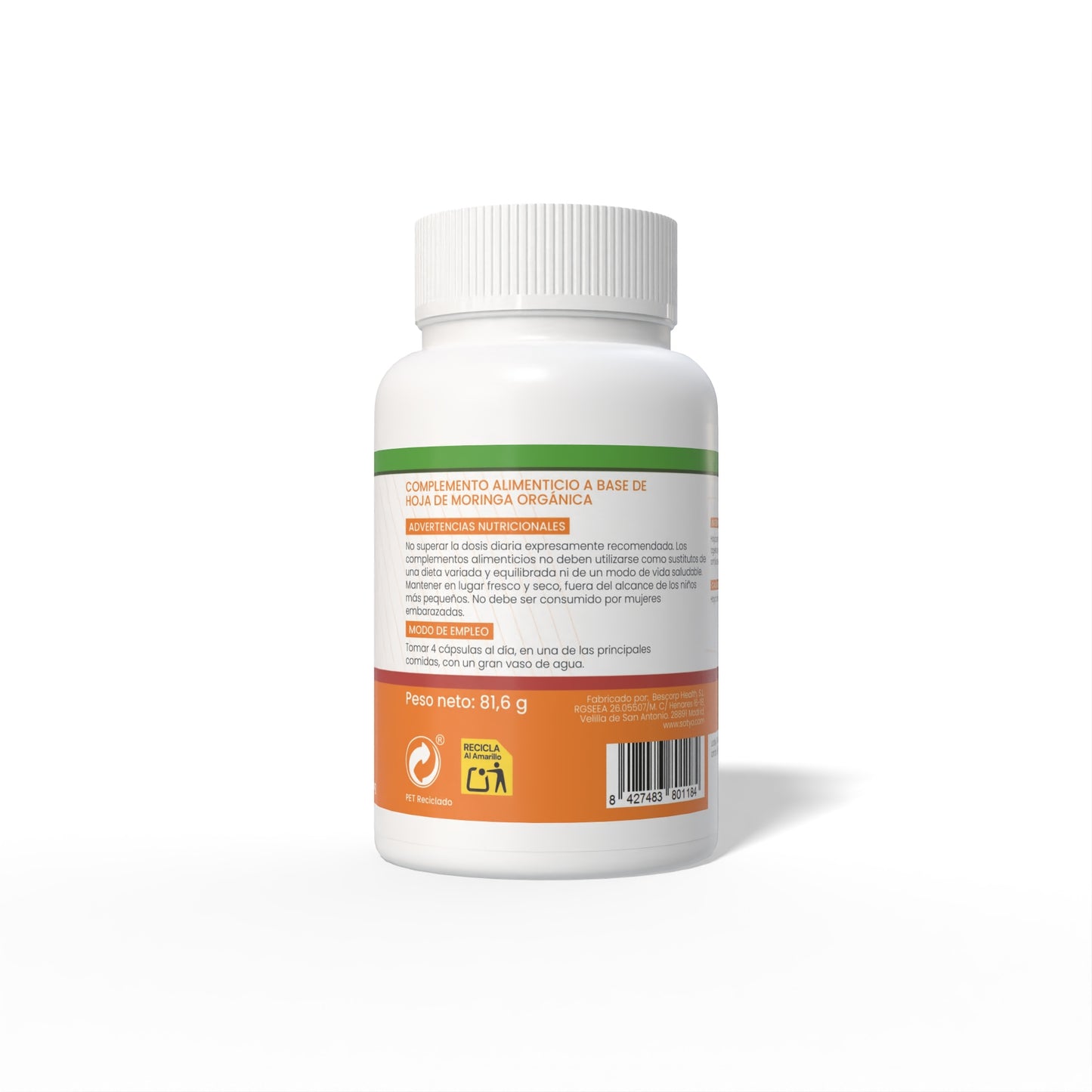MORINGA Oleifera 120 cápsulas vegetales de 680mg
