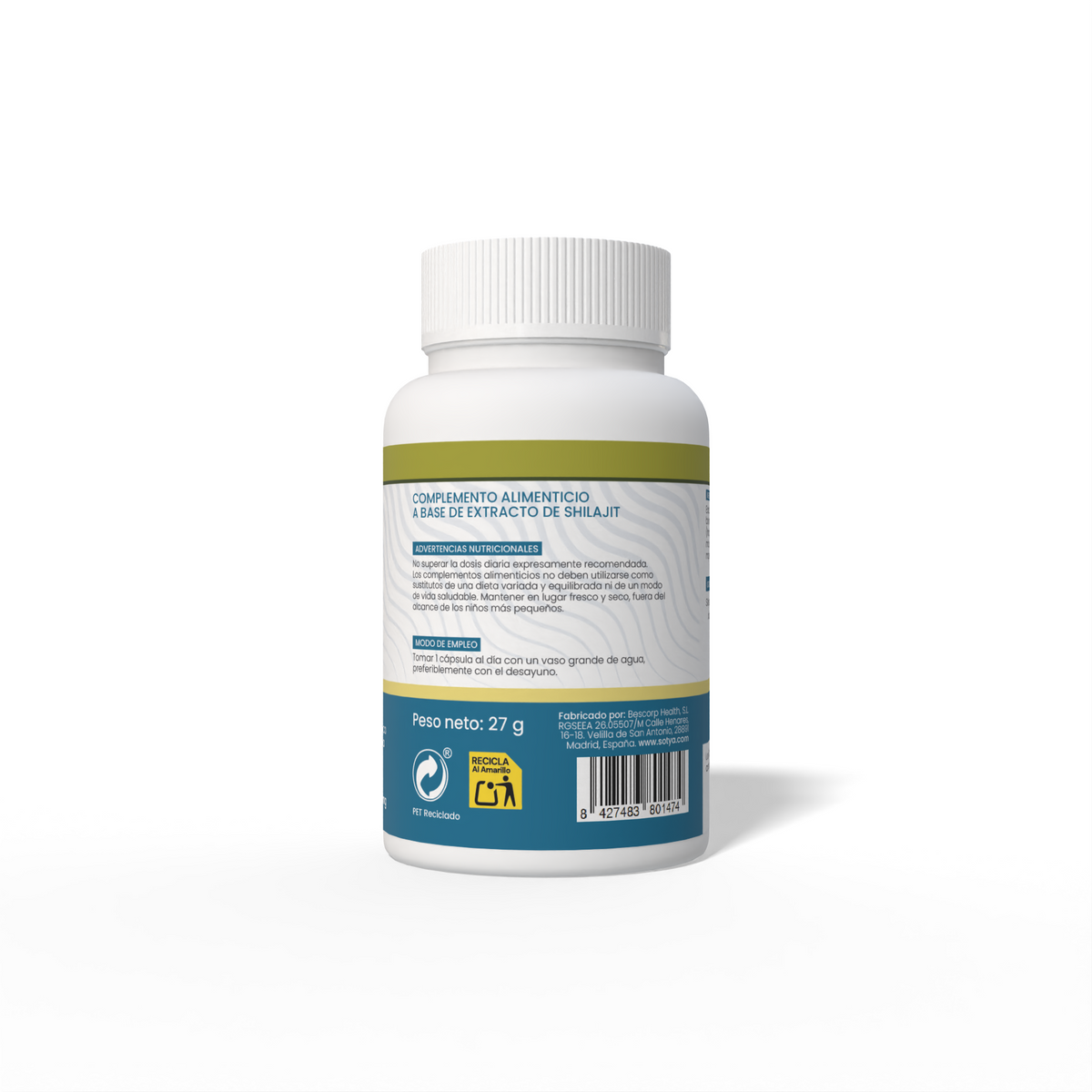 Shilajit 60 cápsulas de 450mg