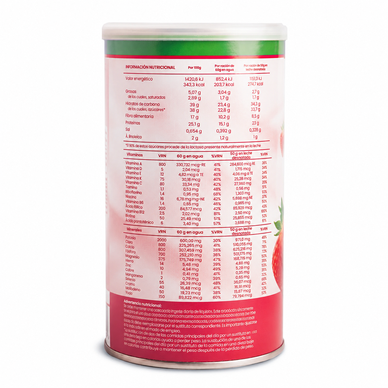 Batido sustitutivo Fresa, 600g