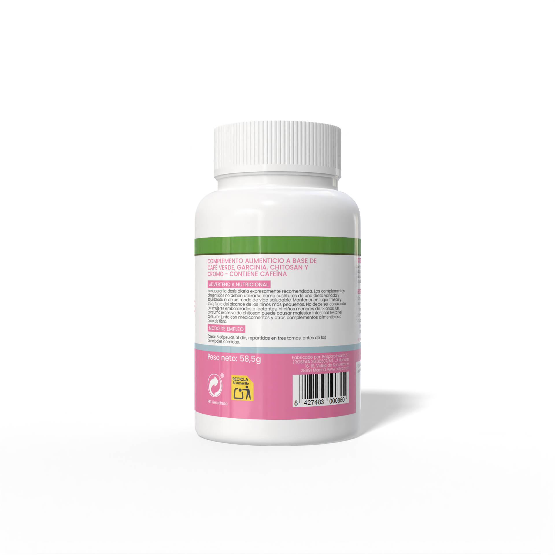 CAFE VERDE con garcinia, chitosan y cromo