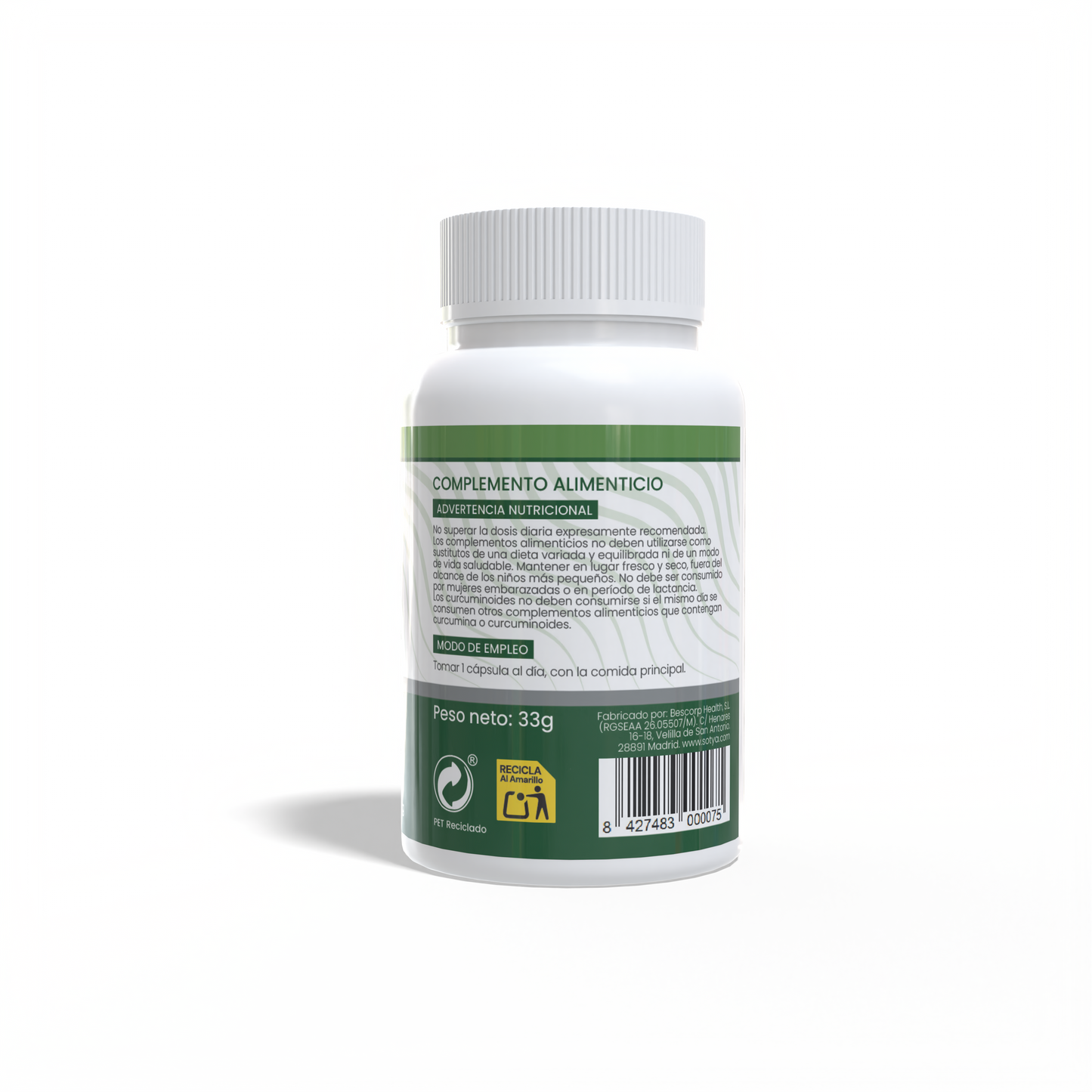 Curcuma + Pimienta 550mg 60 cápsulas vegetales