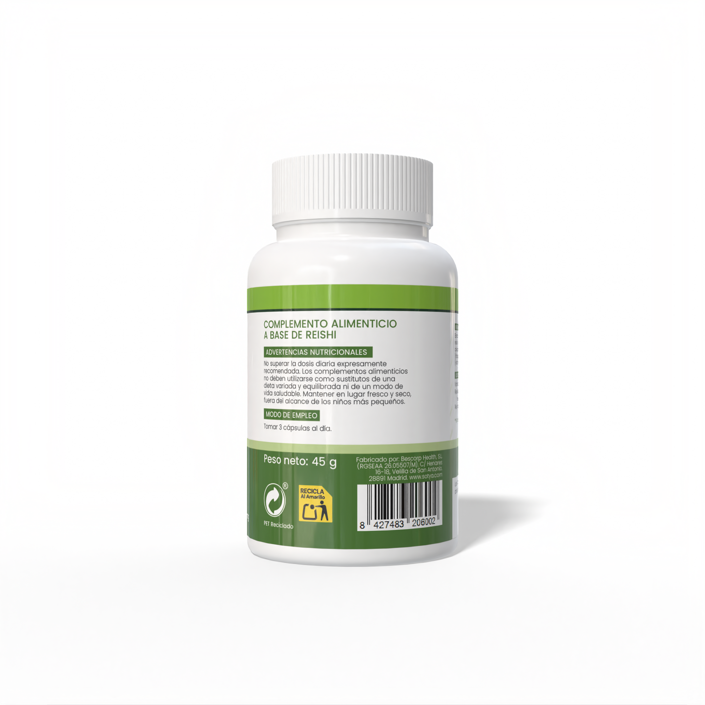 Reishi 90 cápsulas vegetales de 500mg