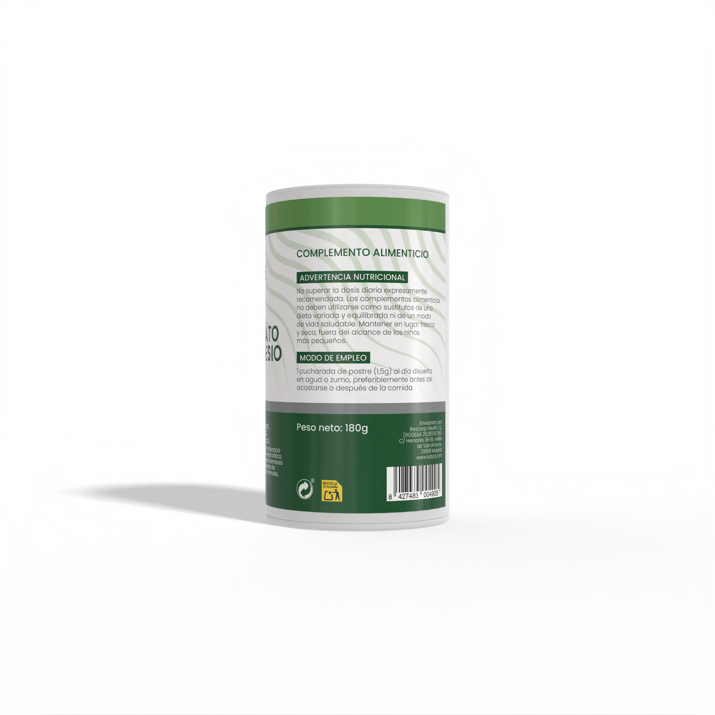 Carbonato de Magnesio, 180g