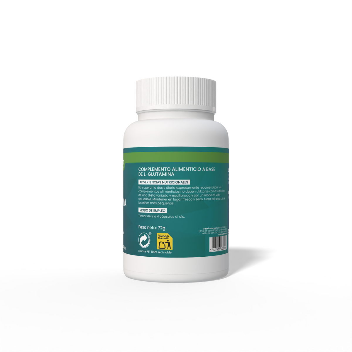 L-Glutamina 120 cápsulas vegetales de 600mg