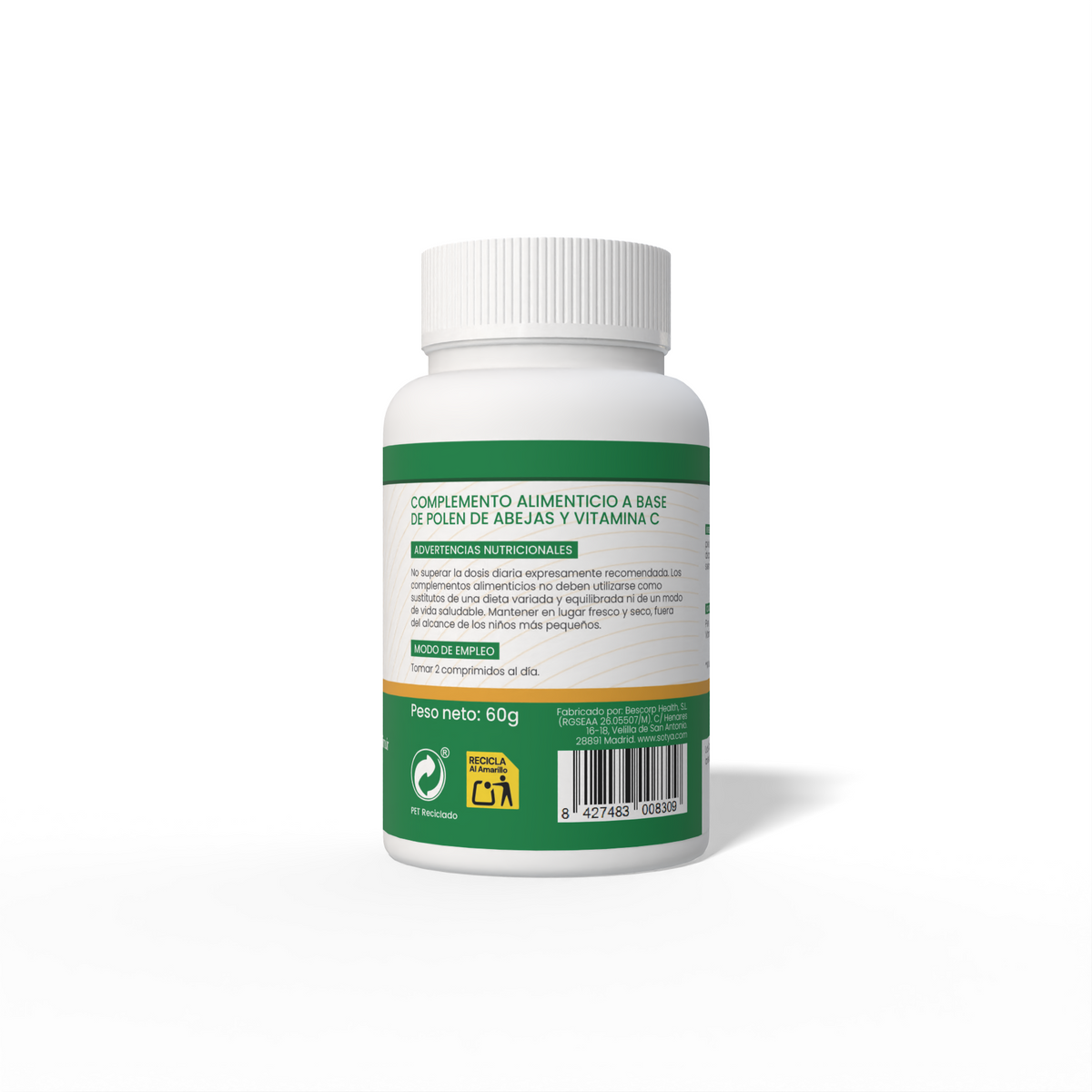 Polen de abejas 100 comprimidos de 600mg