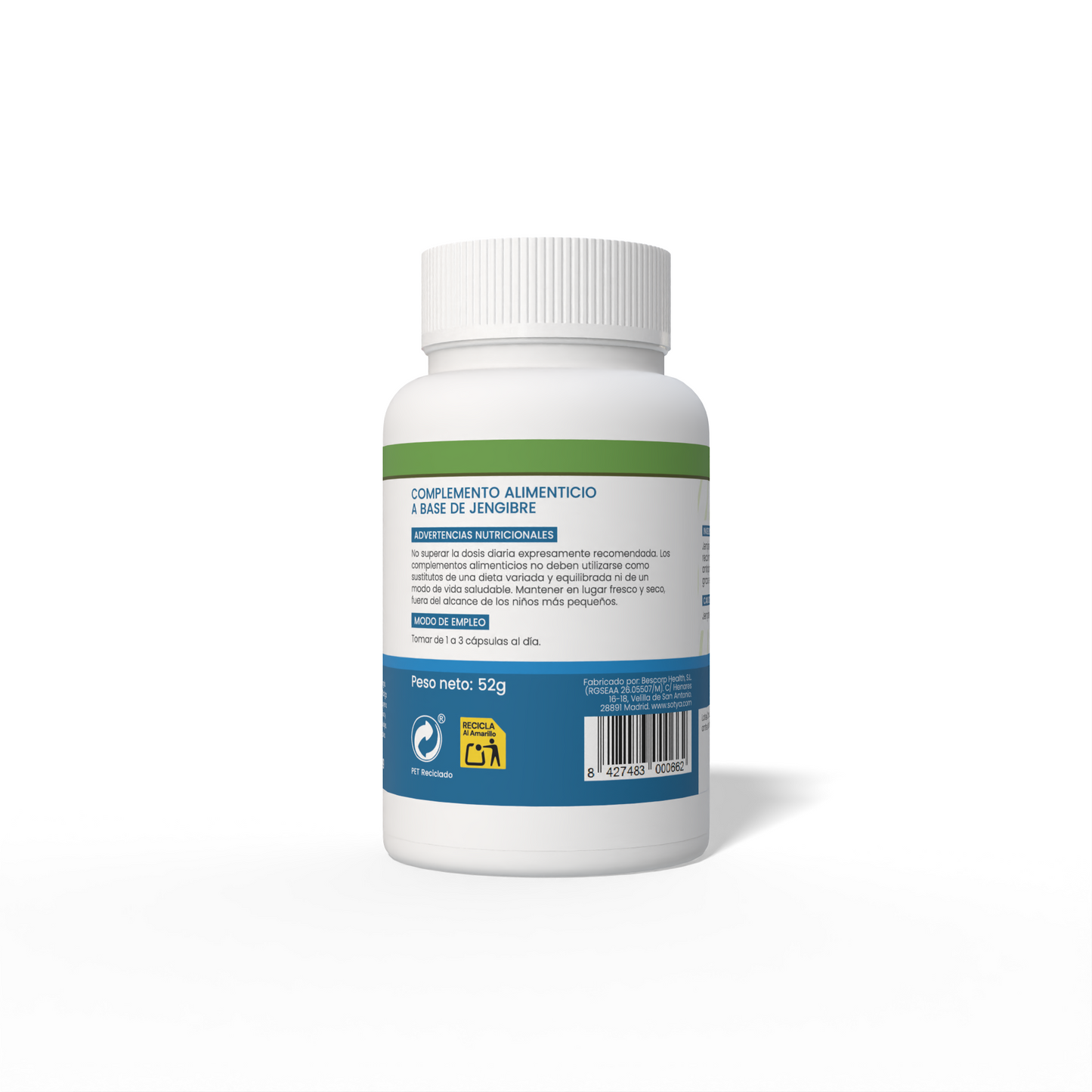 Jengibre 120 cápsulas vegetales de 430mg