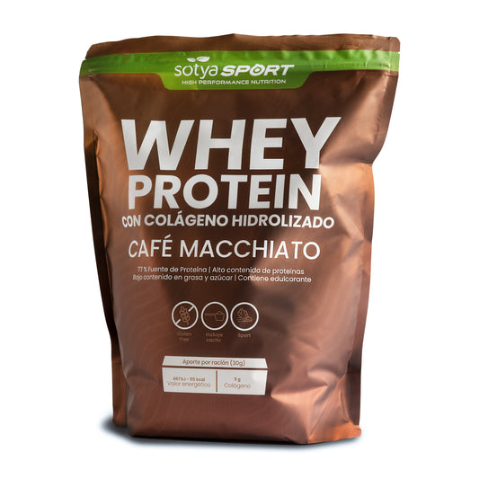 Whey Protein Café Macchiato con colágeno hidrolizado 1KG