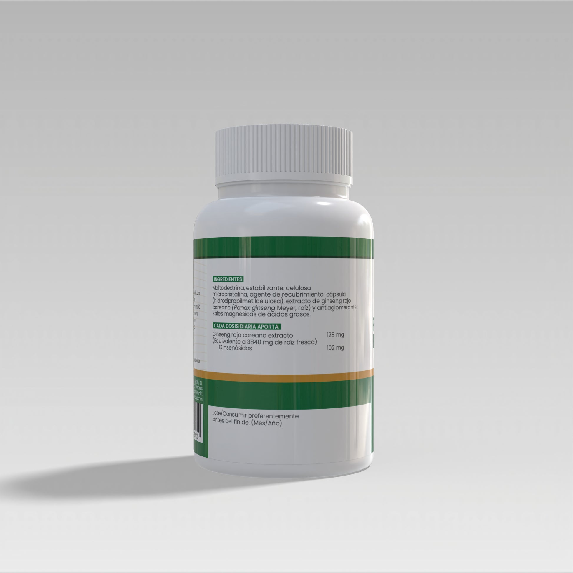 Panax Ginseng rojo Coreano 90 cápsulas vegetales de 500mg - Sotya