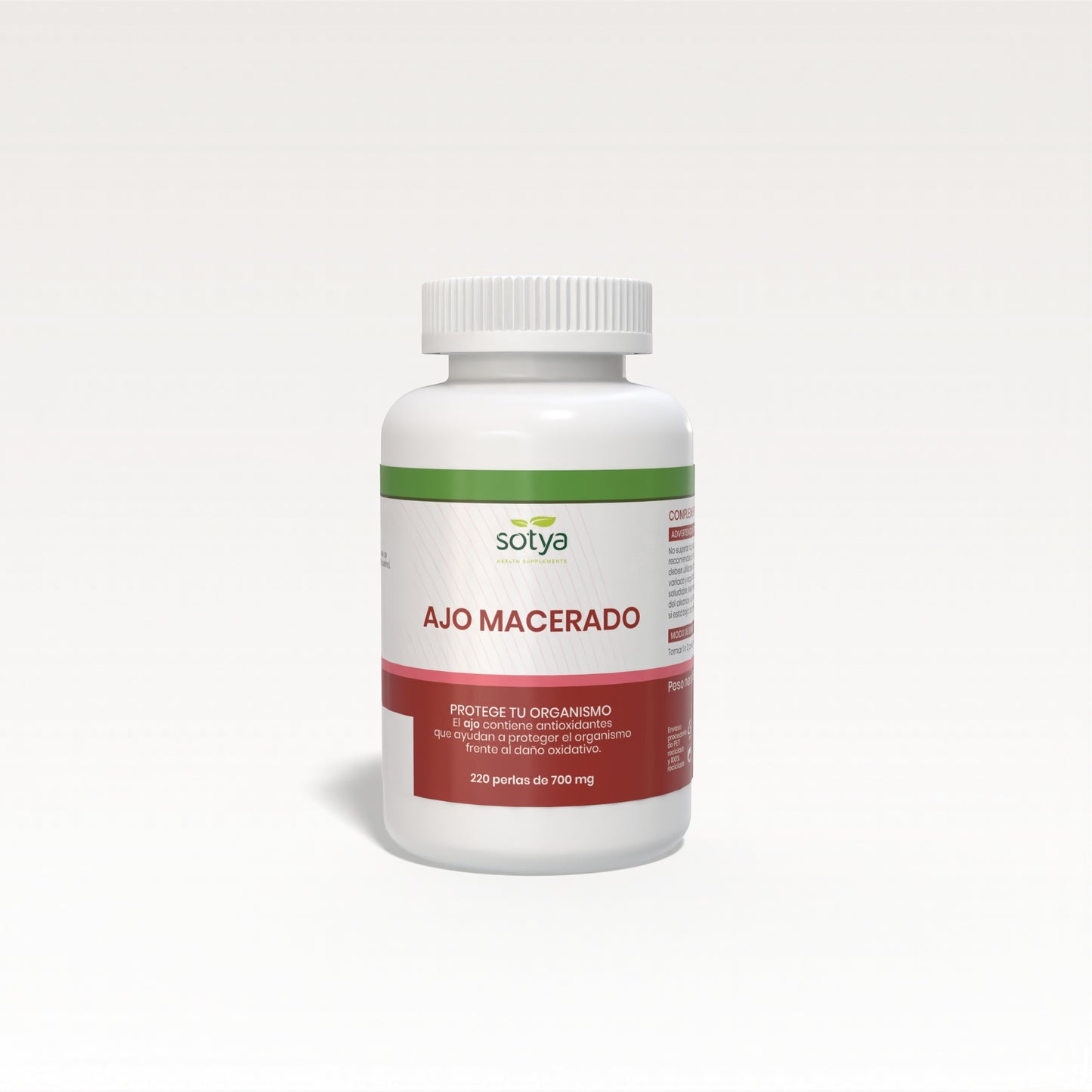 Ajo macerado 220 Perlas de 700mg - SOTYA