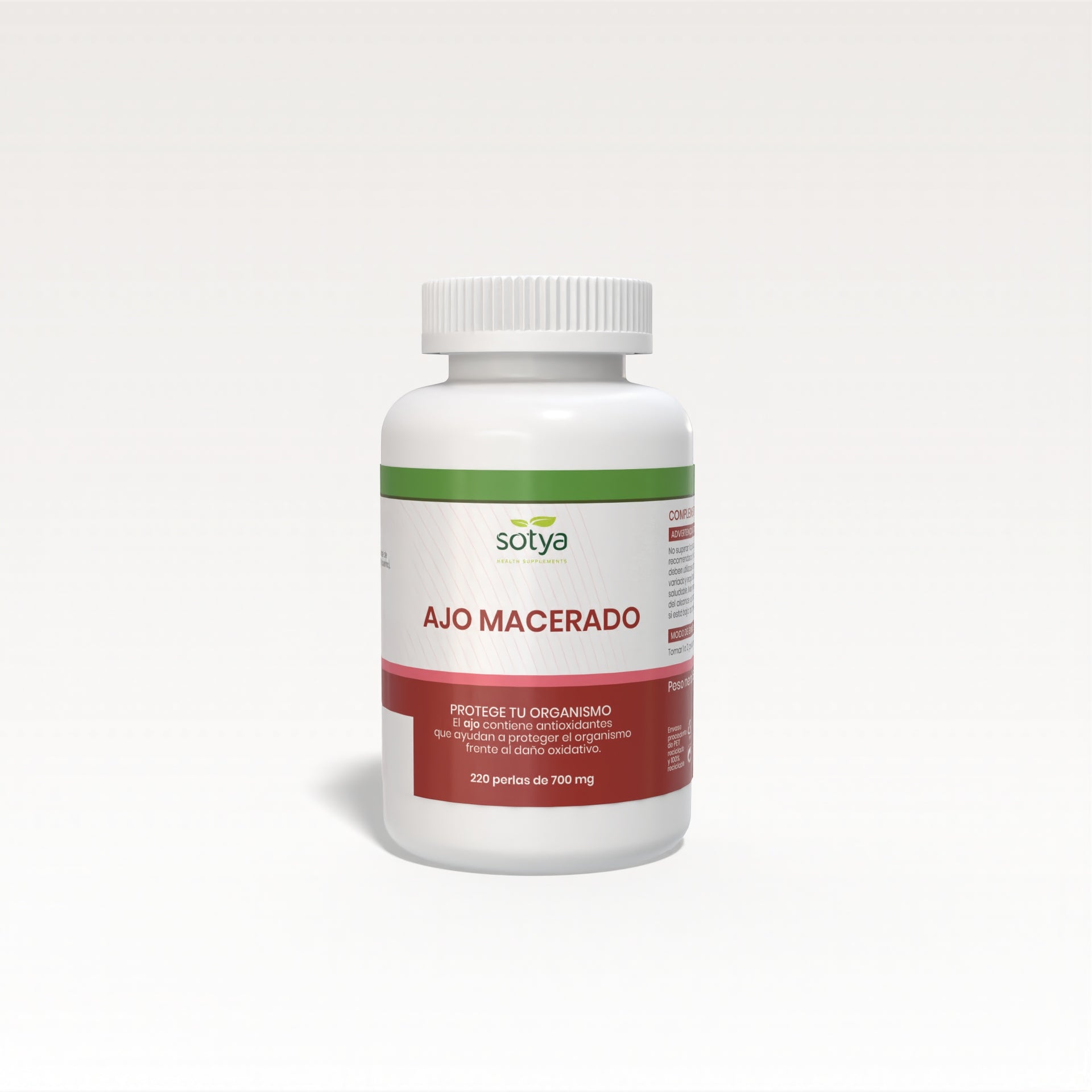 Ajo macerado 220 Perlas de 700mg - SOTYA