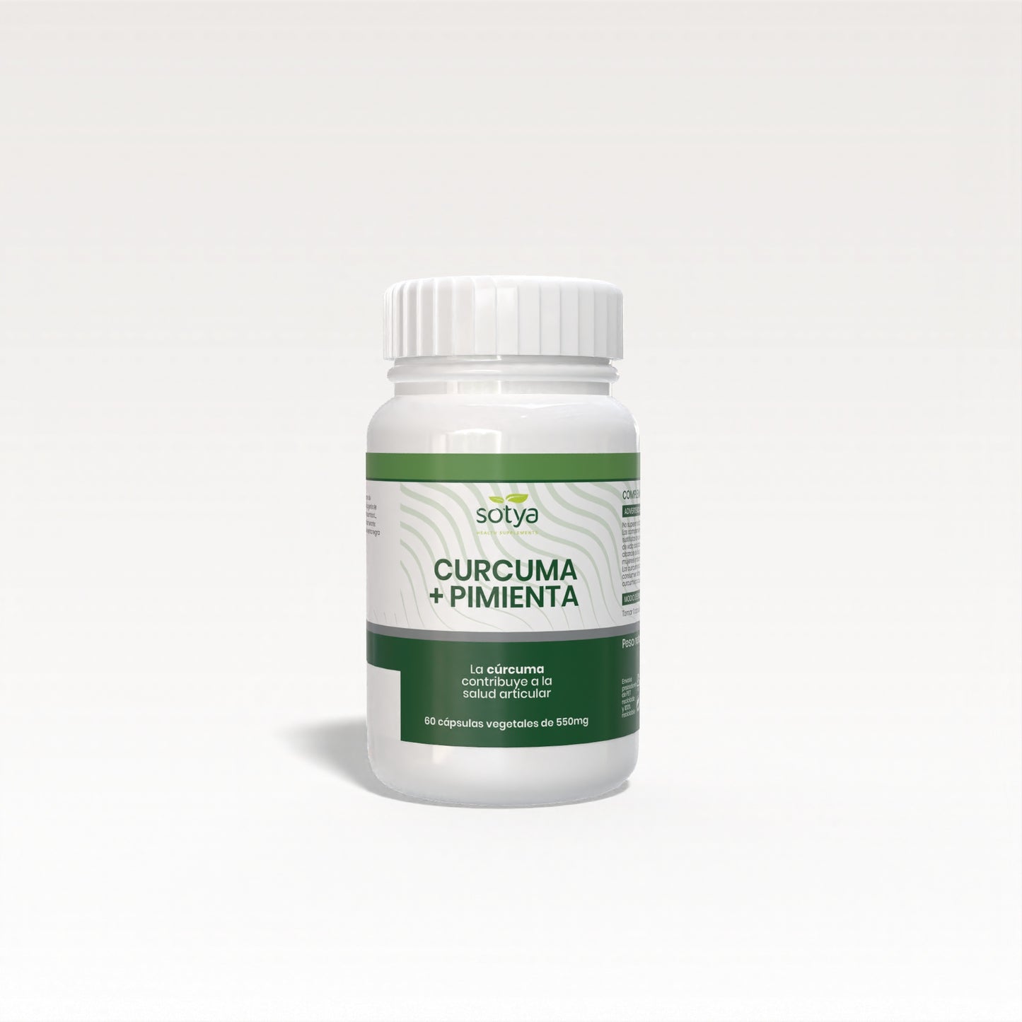 Curcuma + Pimienta 550mg 60 cápsulas vegetales