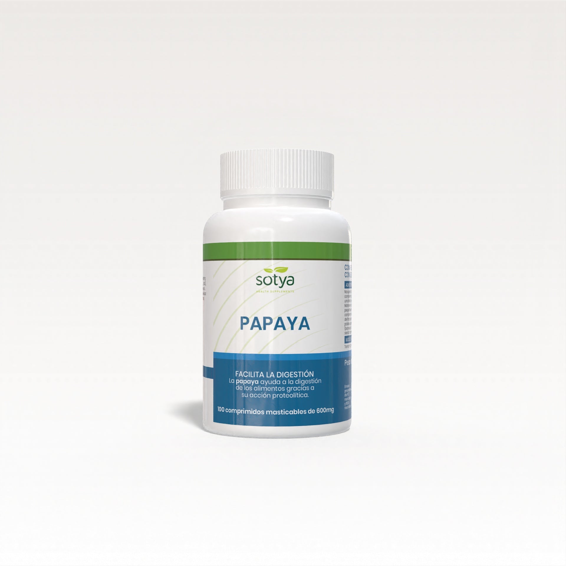 Papaya 100 Comprimidos de 600mg - Sotya