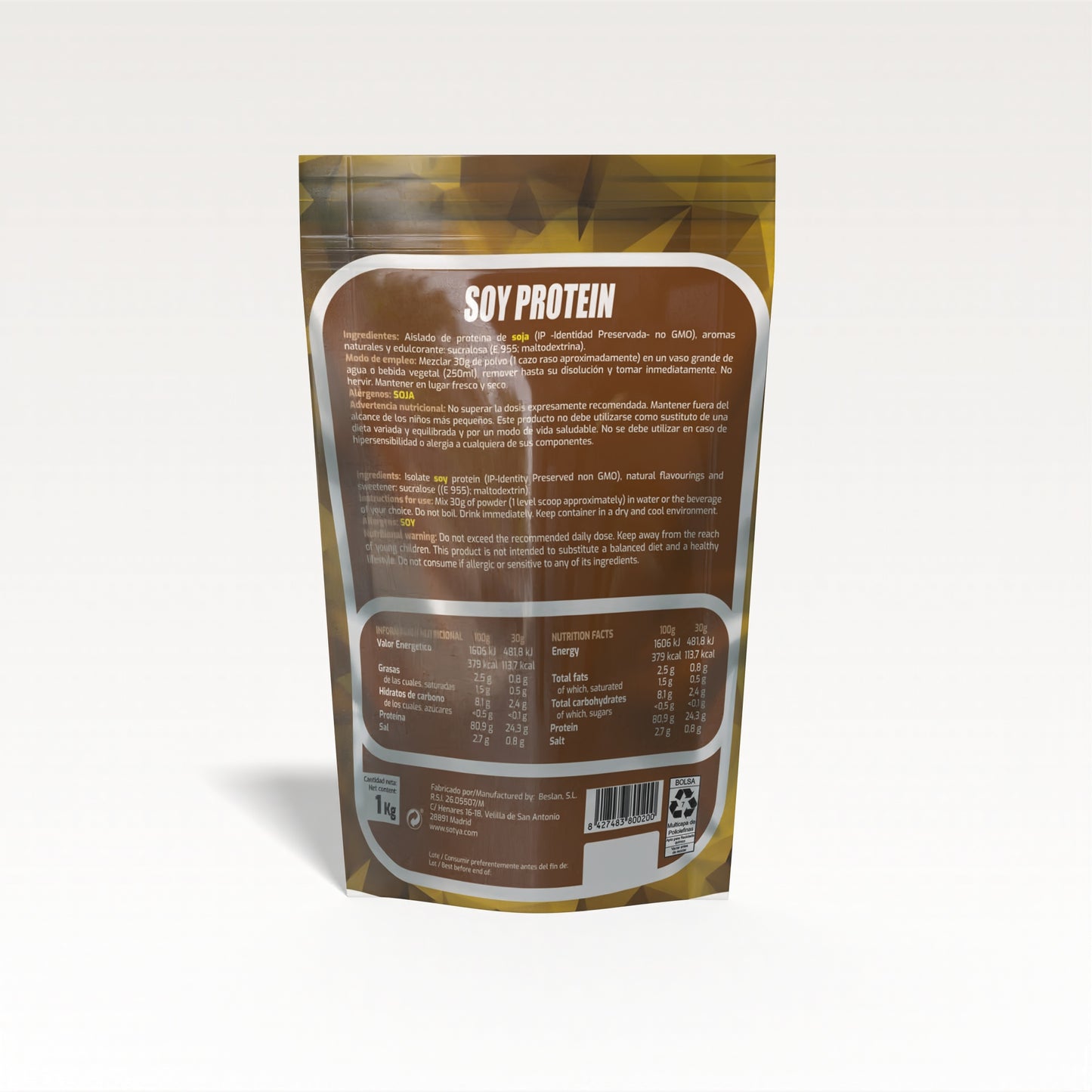 Soy Protein Vainilla, 1Kg