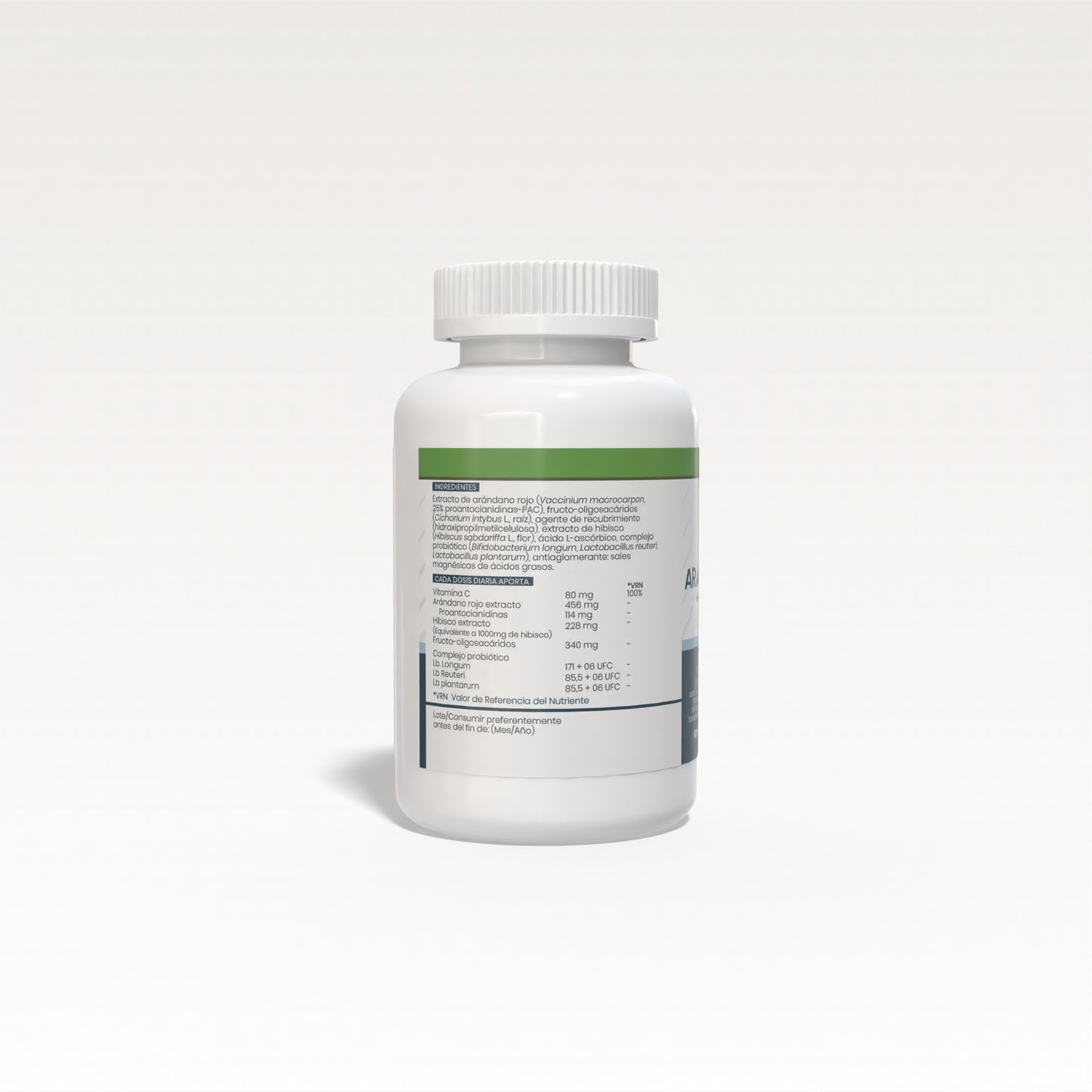 Arándano Rojo + Hibisco + Probióticos 90 cápsulas vegetales de 690mg
