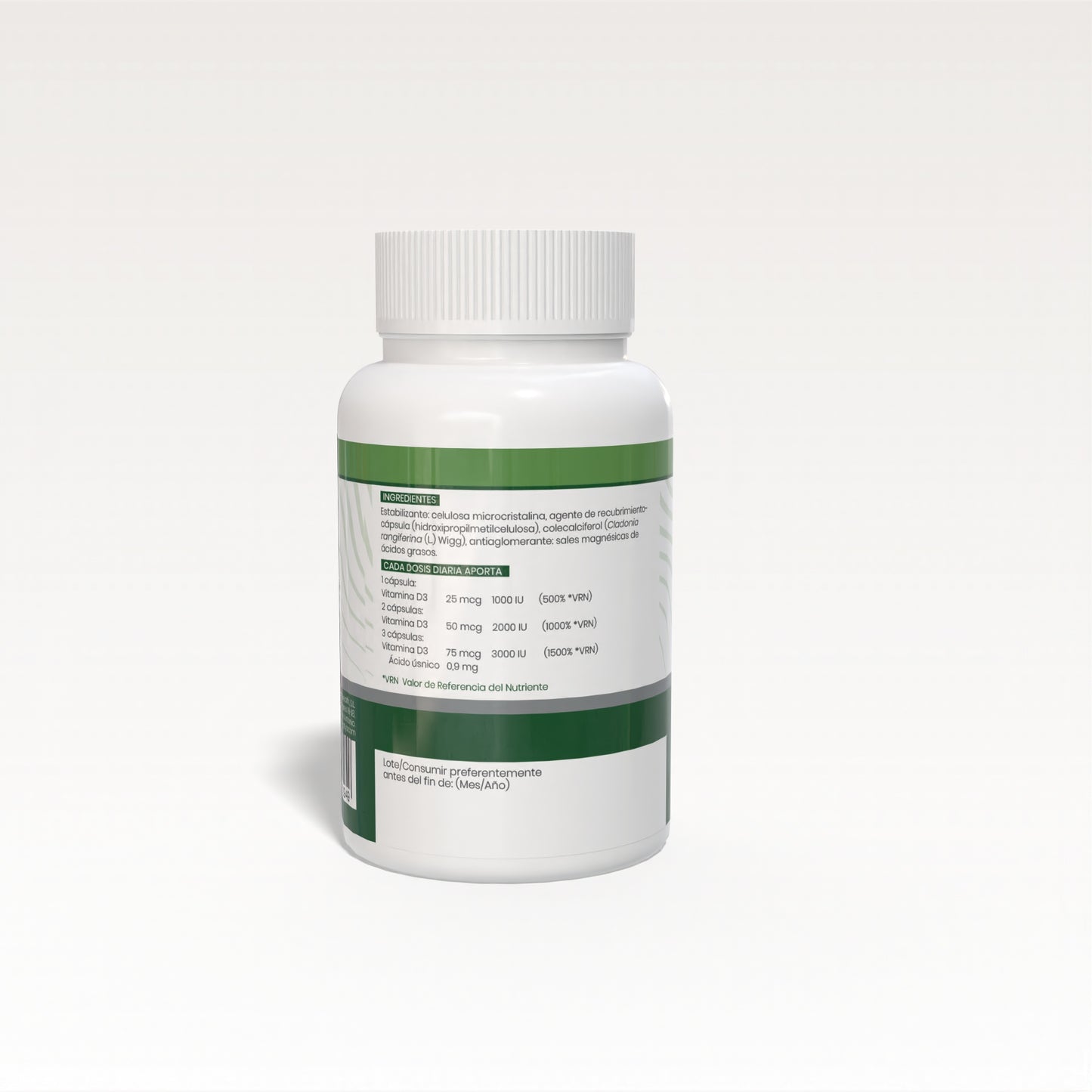 Súper Vitamina D3 3000UI 90 cápsulas vegetales de 400mg